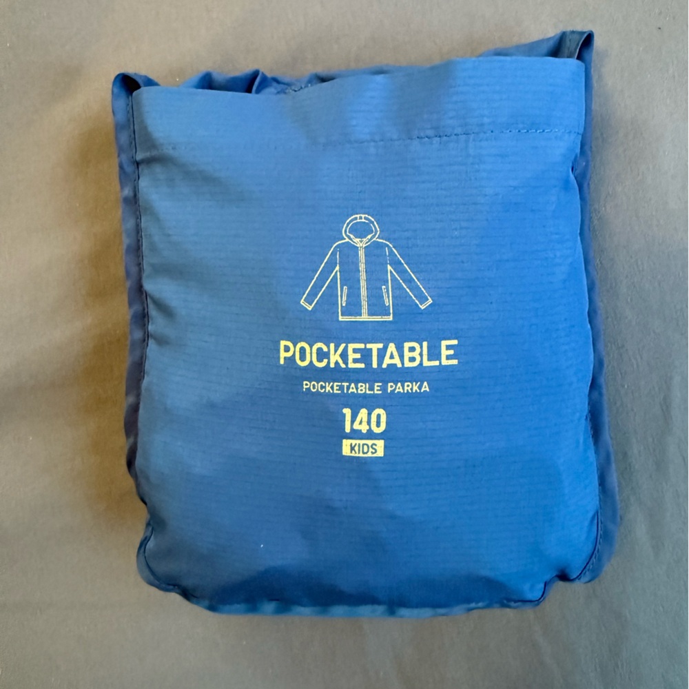 Blue Pocketable Parka